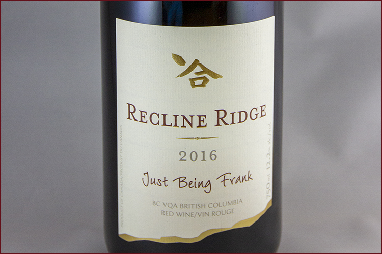 Recline Ridge Vineyards & Winery 2016 Just Being Frank